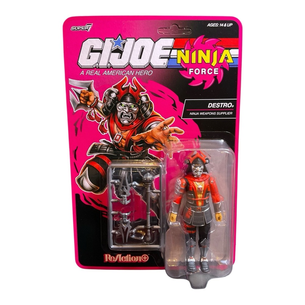 Super7 GI Joe Reaction+ Ninja Force Destro Action Figure Unpunched New In Hand